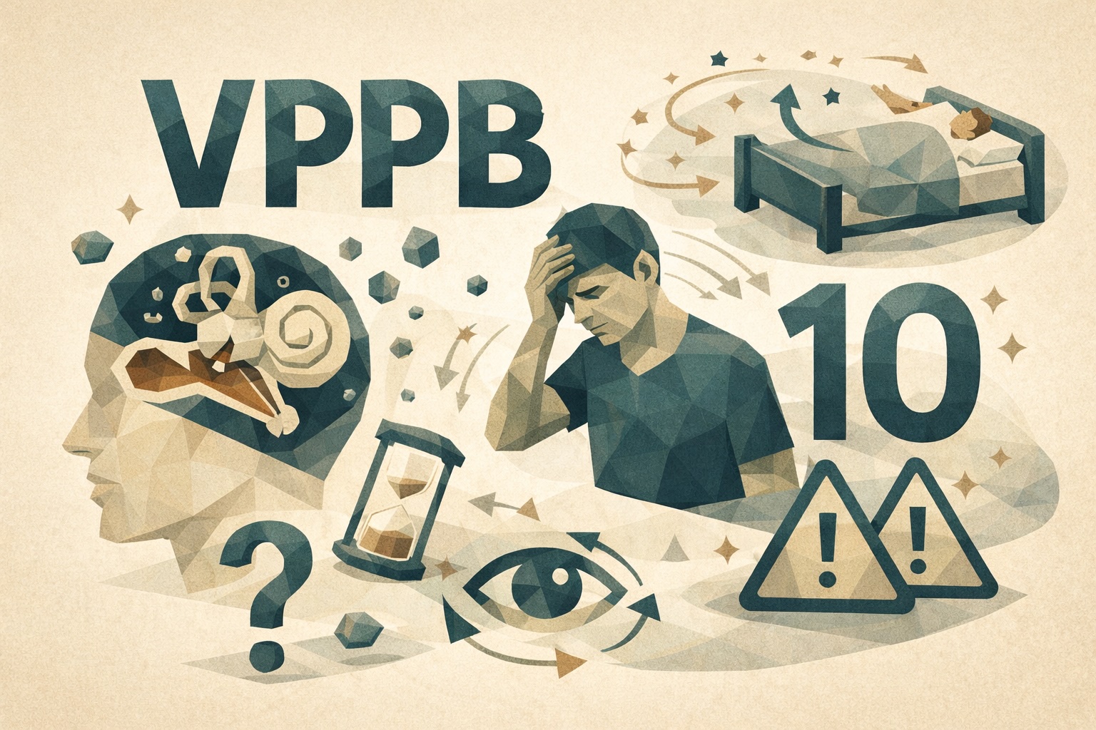 Illustration sur les vertiges positionnels bénins et l’équilibre.